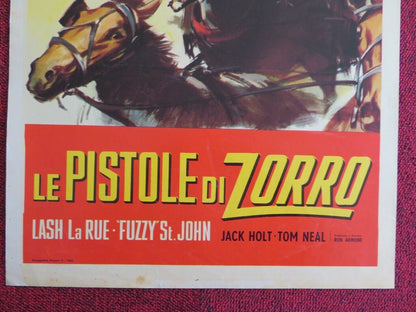 LE PISTOLE DI ZORRO/ King of the Bullwhip ITALIAN LOCANDINA (28"x13") POSTER '63 - Rendezvous Cinema