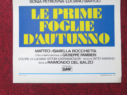 LE PRIME FOGLIE D'AUTUNNO ITALIAN LOCANDINA POSTER SONIA PETROVNA 1988 Rendezvous Cinema Movie posters