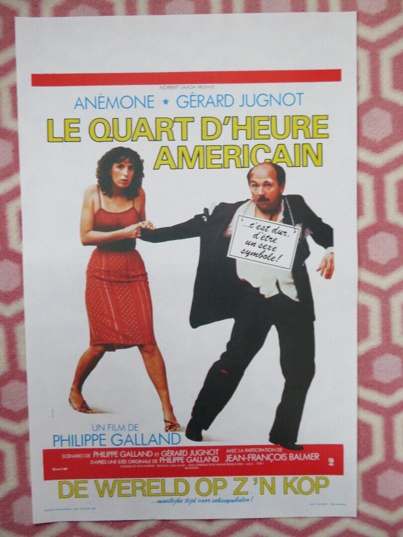 LE QUART D'HEURE AMERICAIN BELGIUM (21"x14") POSTER ANEMONE GERARD JUGNOT 1982 Movie posters