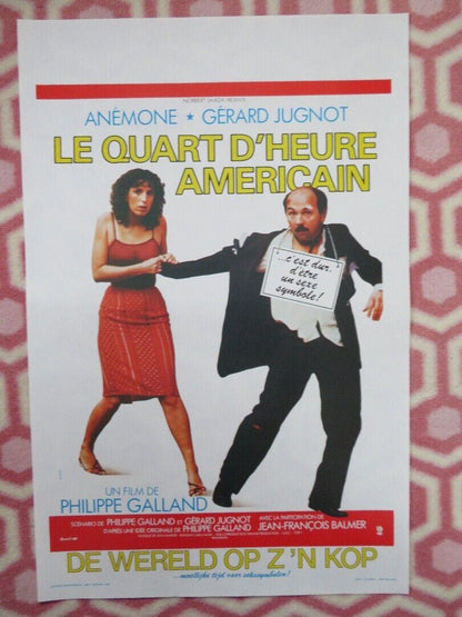 LE QUART D'HEURE AMERICAIN BELGIUM (21"x14") POSTER ANEMONE GERARD JUGNOT 1982 Movie posters