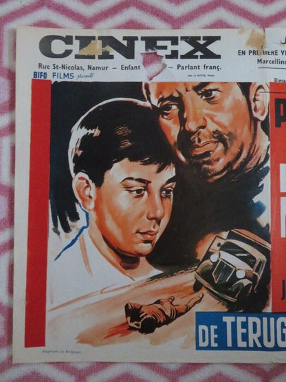 LE RETOUR DE MARCELLINO/ Barcos de papel BELGIUM (14.5"x 21.5") POSTER 1962 - Rendezvous Cinema