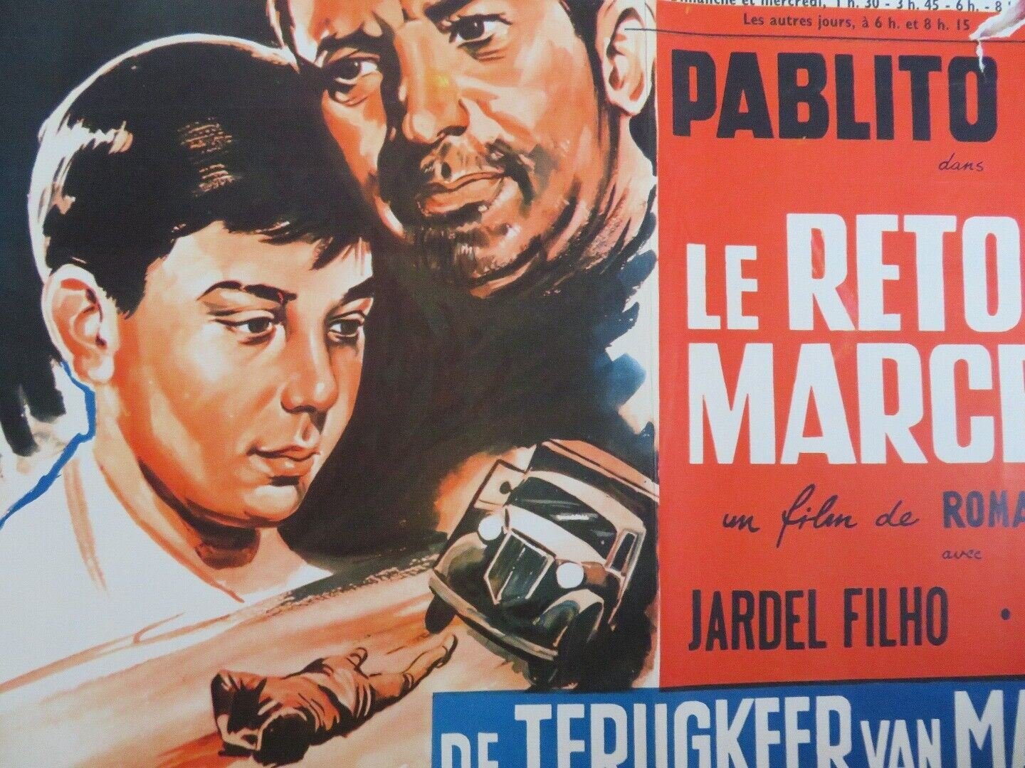 LE RETOUR DE MARCELLINO/ Barcos de papel BELGIUM (14.5"x 21.5") POSTER 1962 - Rendezvous Cinema