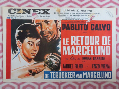 LE RETOUR DE MARCELLINO/ Barcos de papel BELGIUM (14.5"x 21.5") POSTER 1962 - Rendezvous Cinema