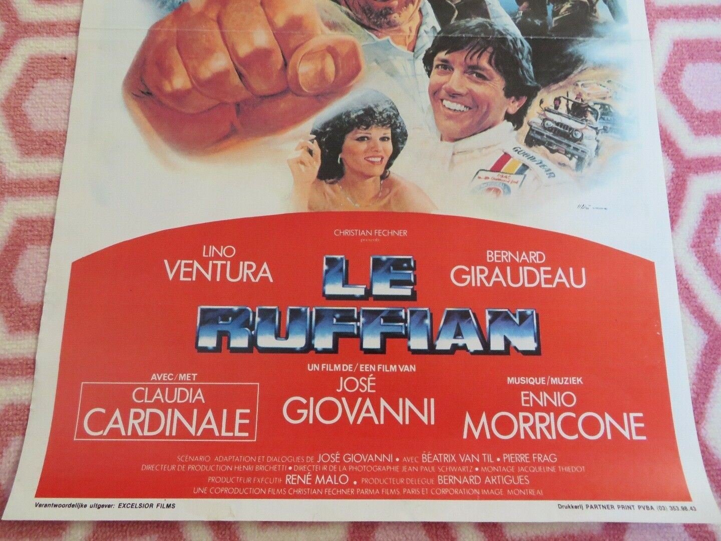 LE RUFFIAN BELGIUM (22"x 14") POSTER LINO VENTURA BERNARD GIRAUDEAU 1983 - Rendezvous Cinema