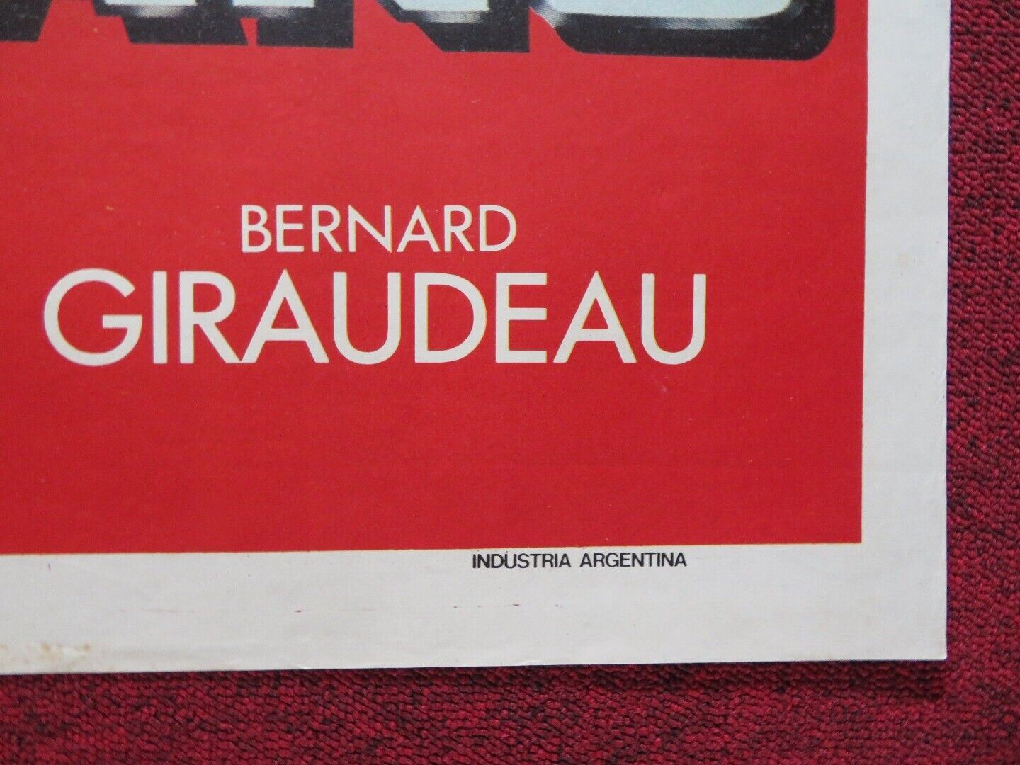LE RUFFIAN FOLDED ARGENTINA POSTER LINO VENTURA BERNARD GIRAUDEAU 1983 - Rendezvous Cinema