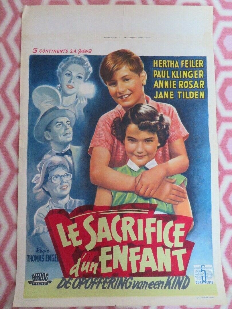 LE SACRIFICE D'UN ENFANT/ Punktchen and Anton BELGIUM (21.5"x 14.5") POSTER 1953 Movie posters