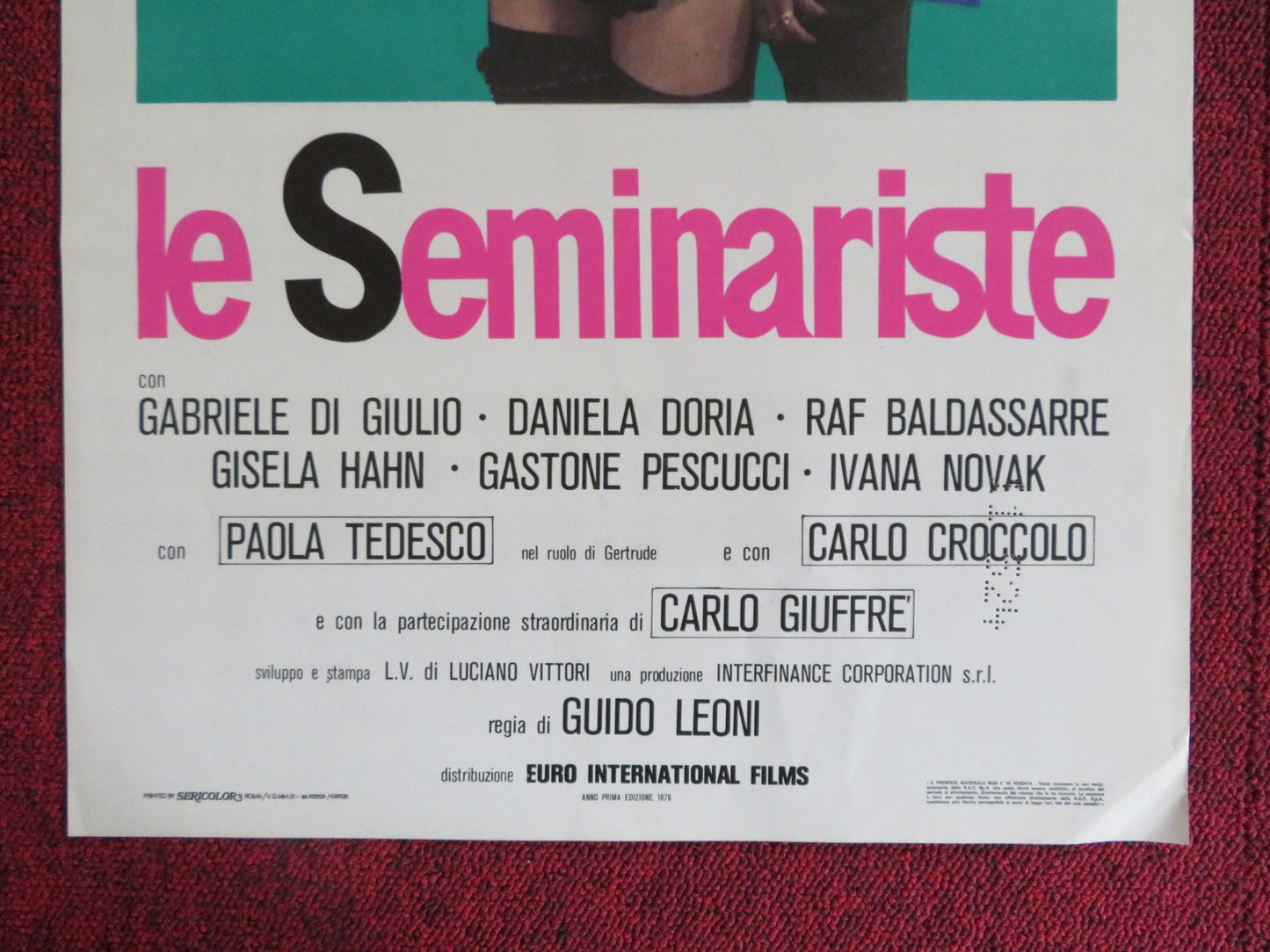 LE SEMINARISTE ITALIAN LOCANDINA POSTER GABRIELE DI GIULIO DANIELA DORIA 1976 Rendezvous Cinema Movie posters