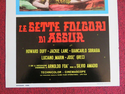 LE SETTE FOLGORI DI ASSUR ITALIAN LOCANDINA (27.5"x13") POSTER J LANE 1962 Movie posters