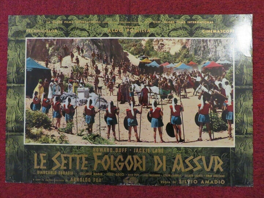LE SETTE FOLGORI DI ASSUR / WAR GODS OF BABYLON ITALIAN FOTOBUSTA POSTER 1962 Movie posters