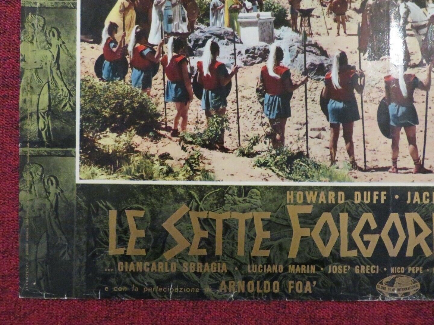 LE SETTE FOLGORI DI ASSUR / WAR GODS OF BABYLON ITALIAN FOTOBUSTA POSTER 1962 Movie posters