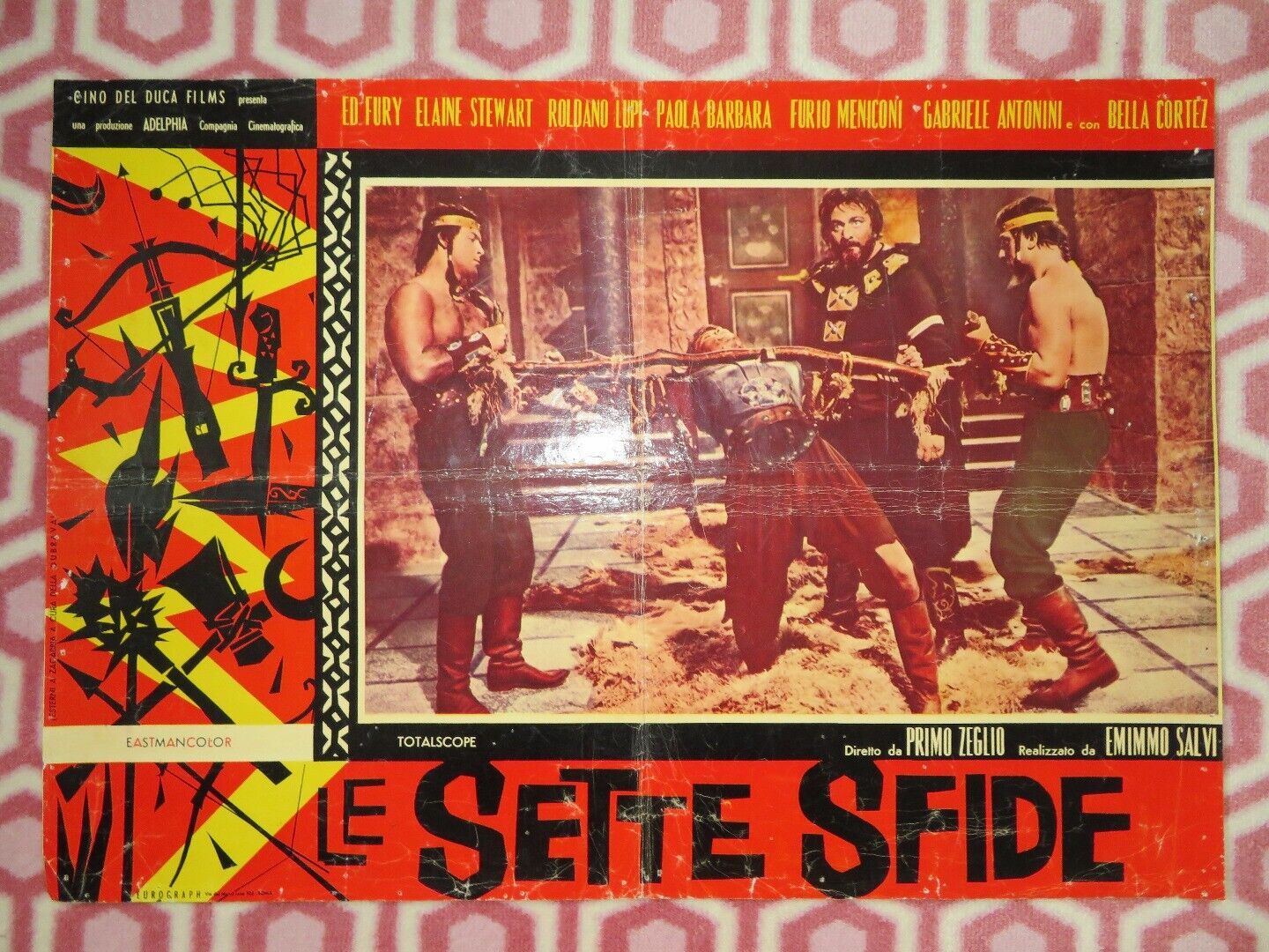 LE SETTE SFIDE/ The Seven Revenges - A ITALIAN PHOTOBUSTA POSTER ED FURY 1961 Movie posters