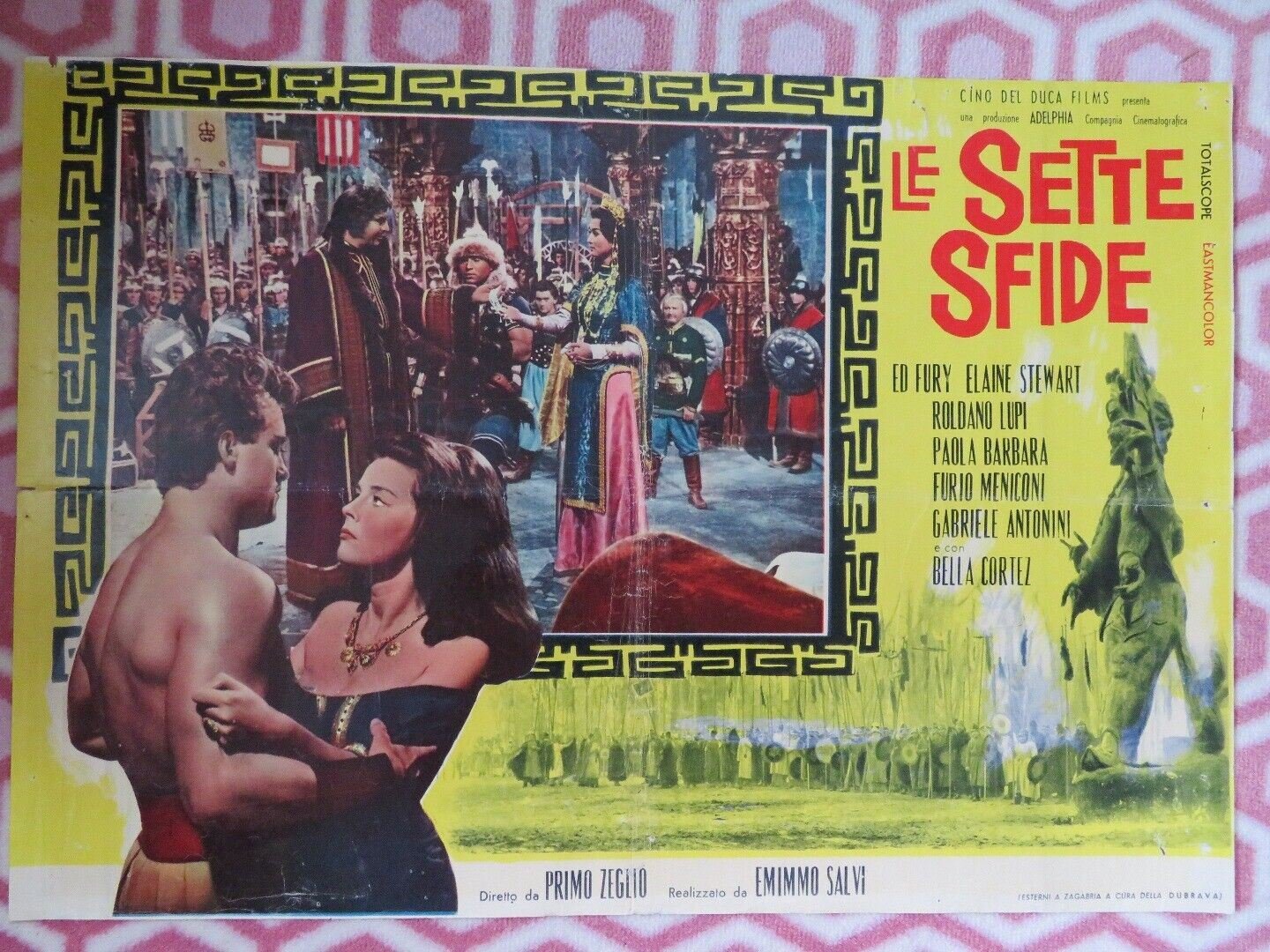 LE SETTE SFIDE/ The Seven Revenges - D ITALIAN PHOTOBUSTA POSTER ED FURY 1961 Movie posters