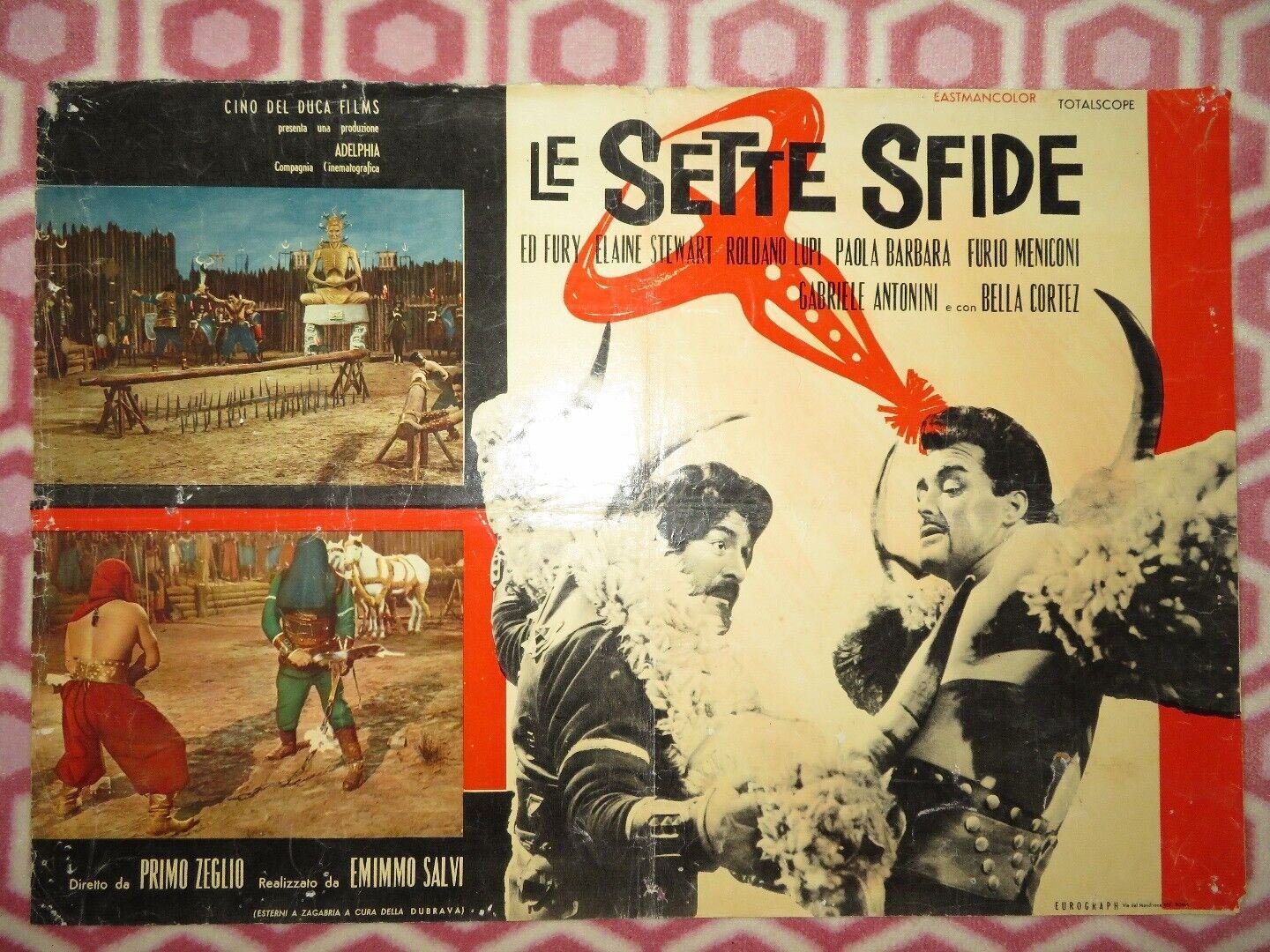 LE SETTE SFIDE/ The Seven Revenges - E ITALIAN PHOTOBUSTA POSTER ED FURY 1961 Movie posters
