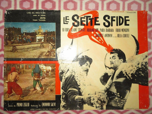 LE SETTE SFIDE/ The Seven Revenges - E ITALIAN PHOTOBUSTA POSTER ED FURY 1961 Movie posters