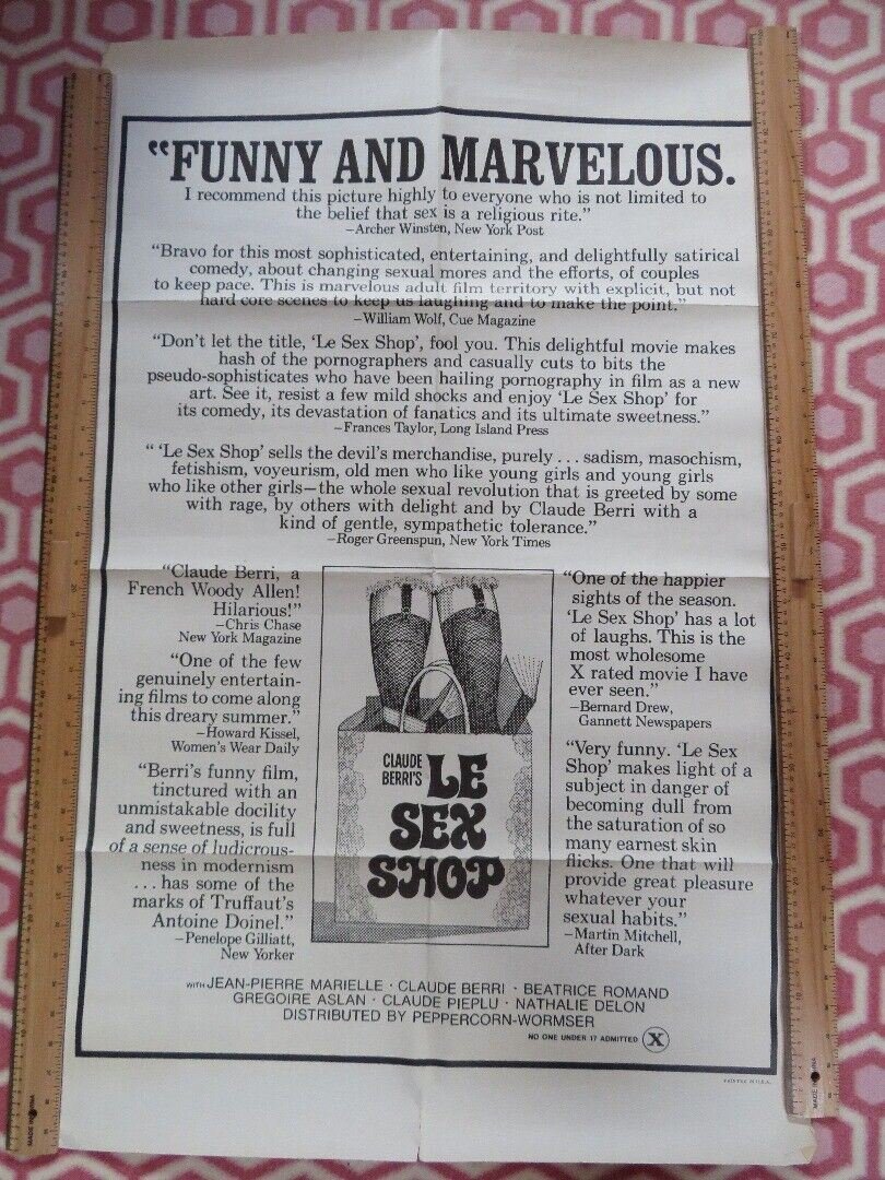 LE SEX SHOP US ONE SHEET POSTER CLAUDE BERRI 1972 - Rendezvous Cinema
