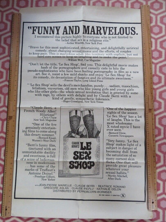 LE SEX SHOP US ONE SHEET POSTER CLAUDE BERRI 1972 - Rendezvous Cinema