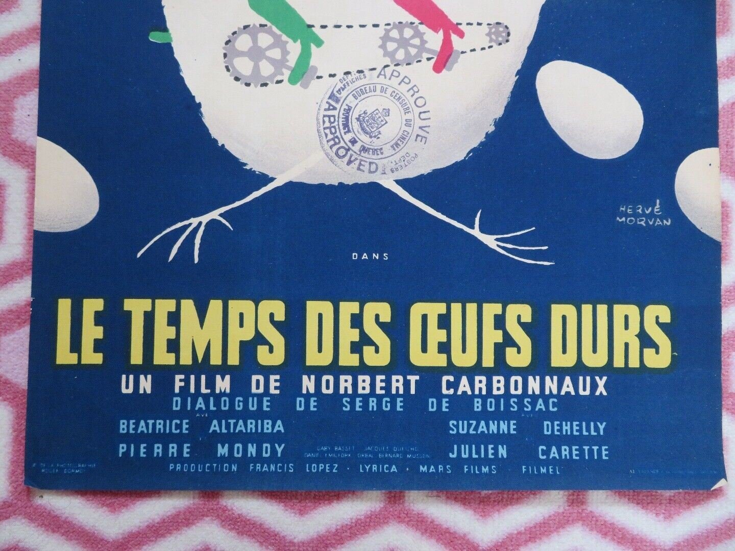 LE TEMPS DES OEUFS DURS FRENCH (23"x 15") POSTER FERNAND GRAVEY DARRY COWL 1958 Movie posters
