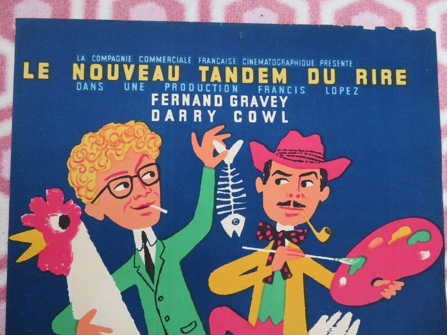 LE TEMPS DES OEUFS DURS FRENCH (23"x 15") POSTER FERNAND GRAVEY DARRY COWL 1958 Movie posters