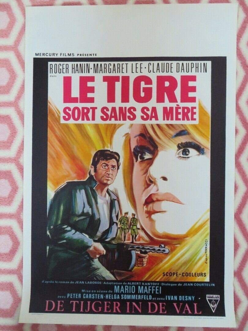 LE TIGRE SORT SANS SA MERE / SPY PIT BELGIUM (22"x14.5") POSTER ROGER HANIN 1967 Movie posters