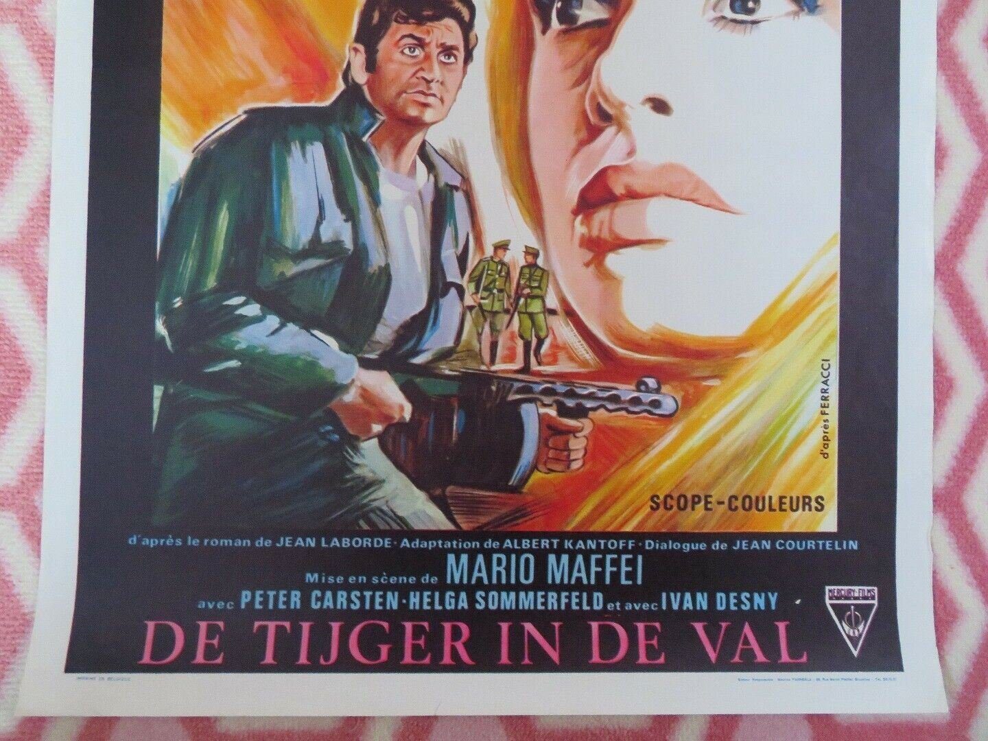 LE TIGRE SORT SANS SA MERE / SPY PIT BELGIUM (22"x14.5") POSTER ROGER HANIN 1967 Movie posters