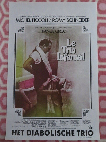LE TRIO INFERNAL BELGIUM (21.5"x 14.5") POSTER MICHEL PICCOLI ROMY SCHNEIDER Movie posters