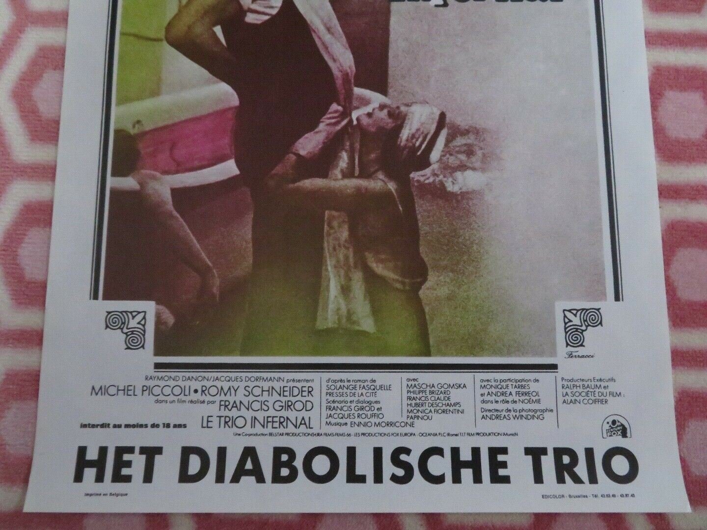 LE TRIO INFERNAL BELGIUM (21.5"x 14.5") POSTER MICHEL PICCOLI ROMY SCHNEIDER Movie posters