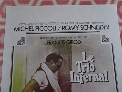 LE TRIO INFERNAL BELGIUM (21.5"x 14.5") POSTER MICHEL PICCOLI ROMY SCHNEIDER Movie posters