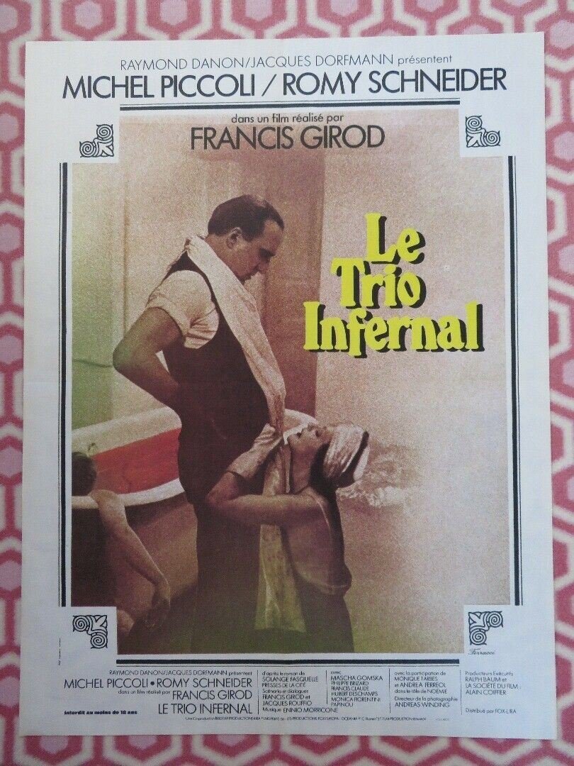 LE TRIO INFERNAL /The Infernal Trio FRENCH MOYENNE (31"x 23.5") POSTER 1974 Movie posters