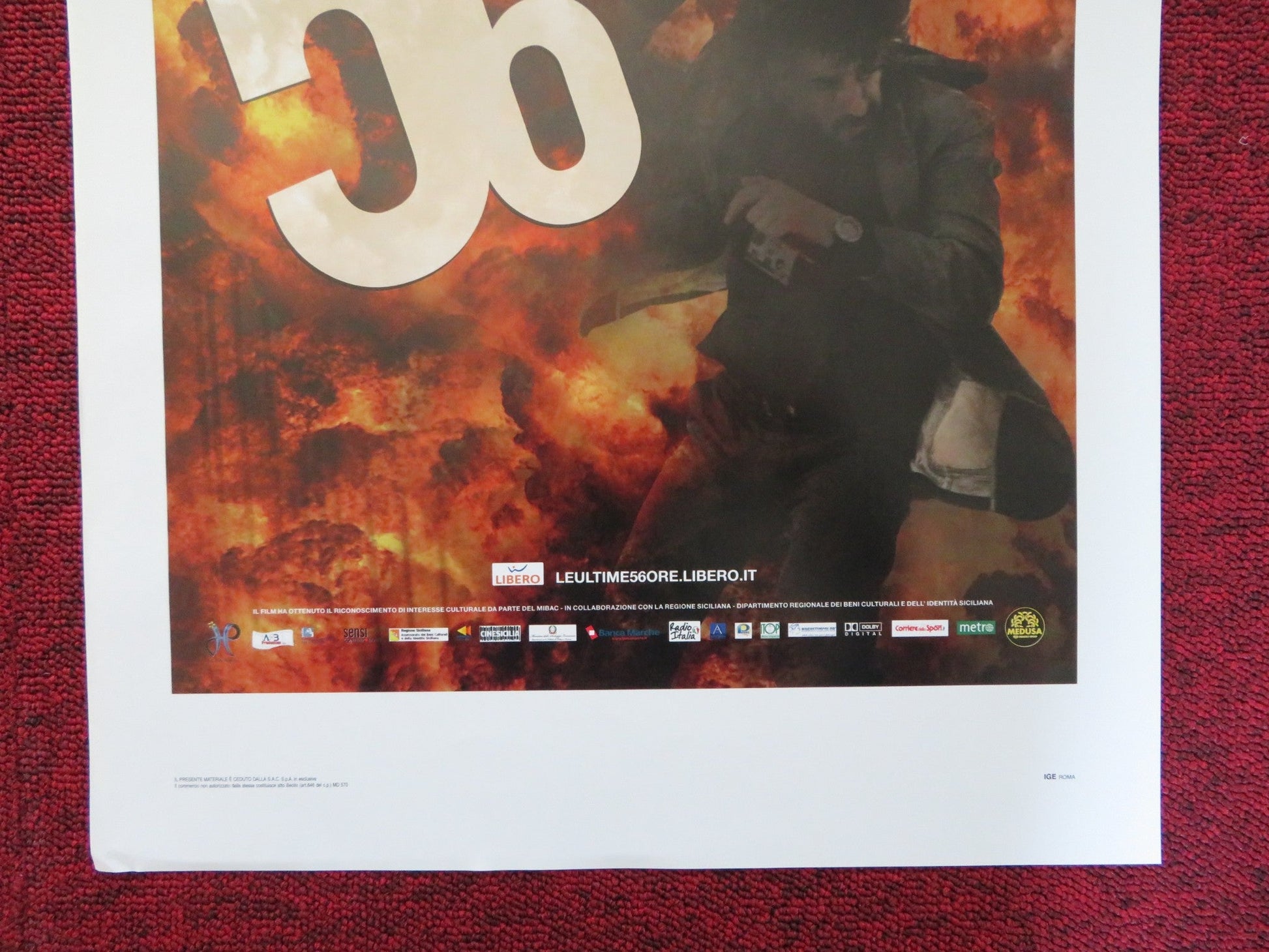 LE ULTIME 56 ORE ITALIAN LOCANDINA POSTER CLAUDIO FRAGASSO BARBORA BOBULOVA 2010 Rendezvous Cinema Movie posters