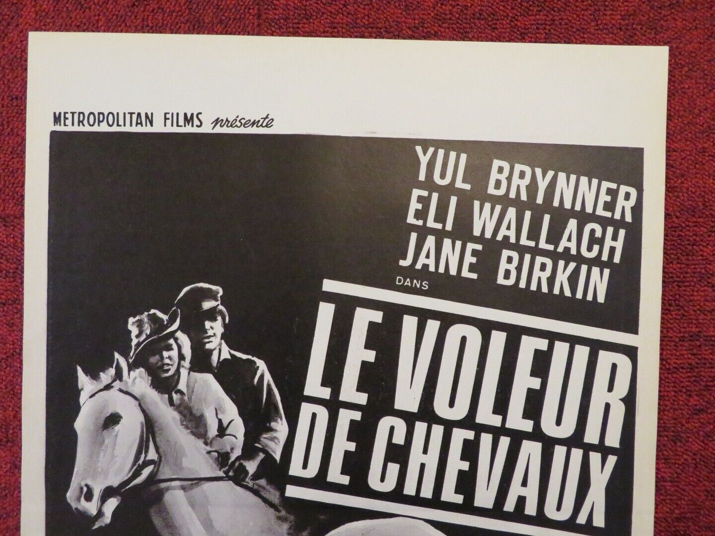 LE VOLEUR DE CHEVAUX / ROMACE OF A HORSE THIEF BELGIUM (21"x14") POSTER 1971 - Rendezvous Cinema