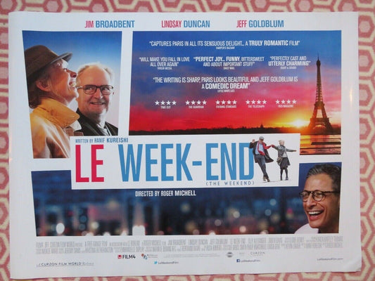 LE WEEK - END QUAD (30"x 40") ROLLED POSTER JIM BROADBENT LINDSAY DUCAN 2013 Rendezvous Cinema Movie posters
