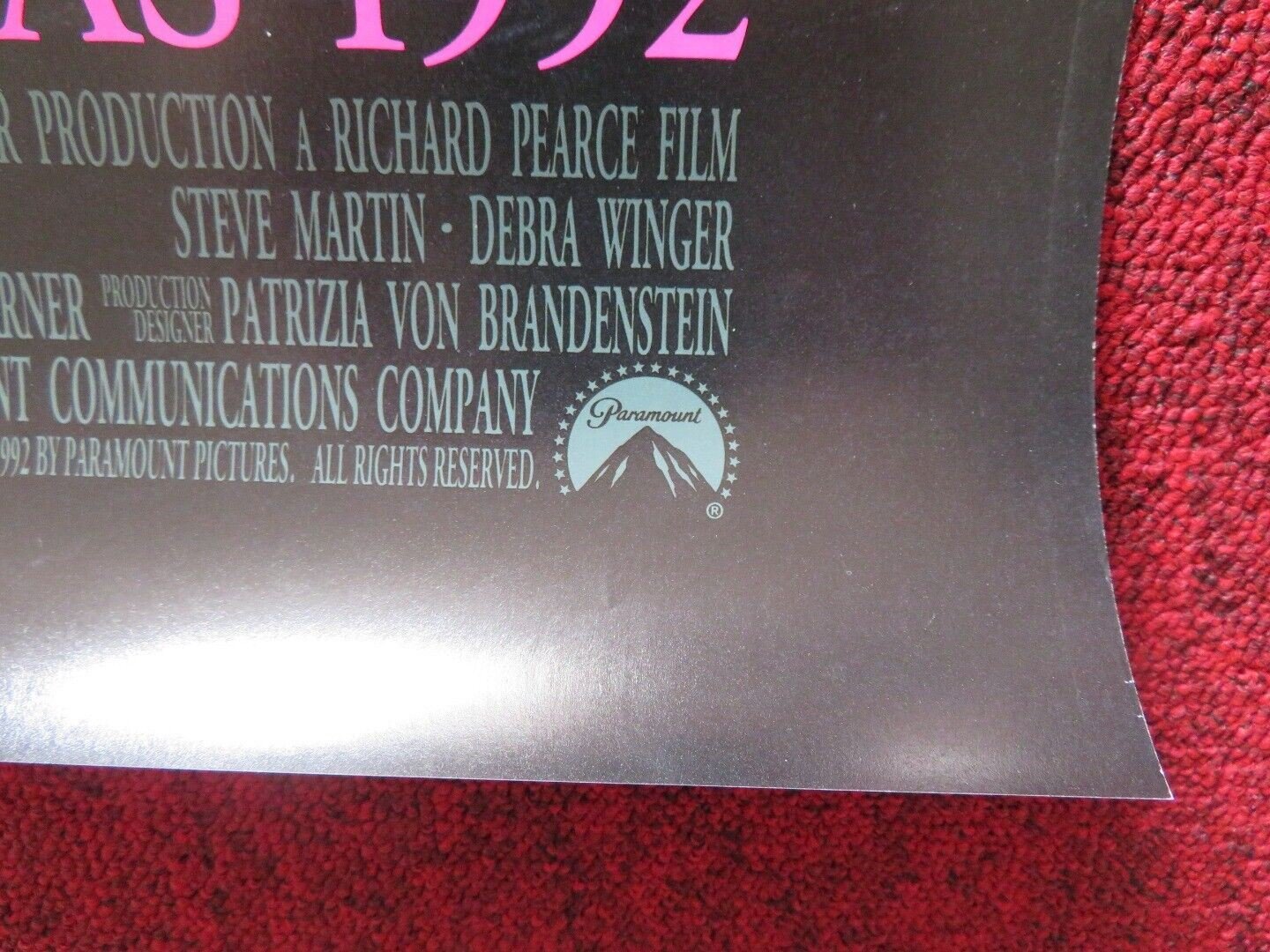 LEAP OF FAITH US ONE SHEET ROLLED POSTER STEVE MARTIN DEBRA WINGER 1992 Movie posters