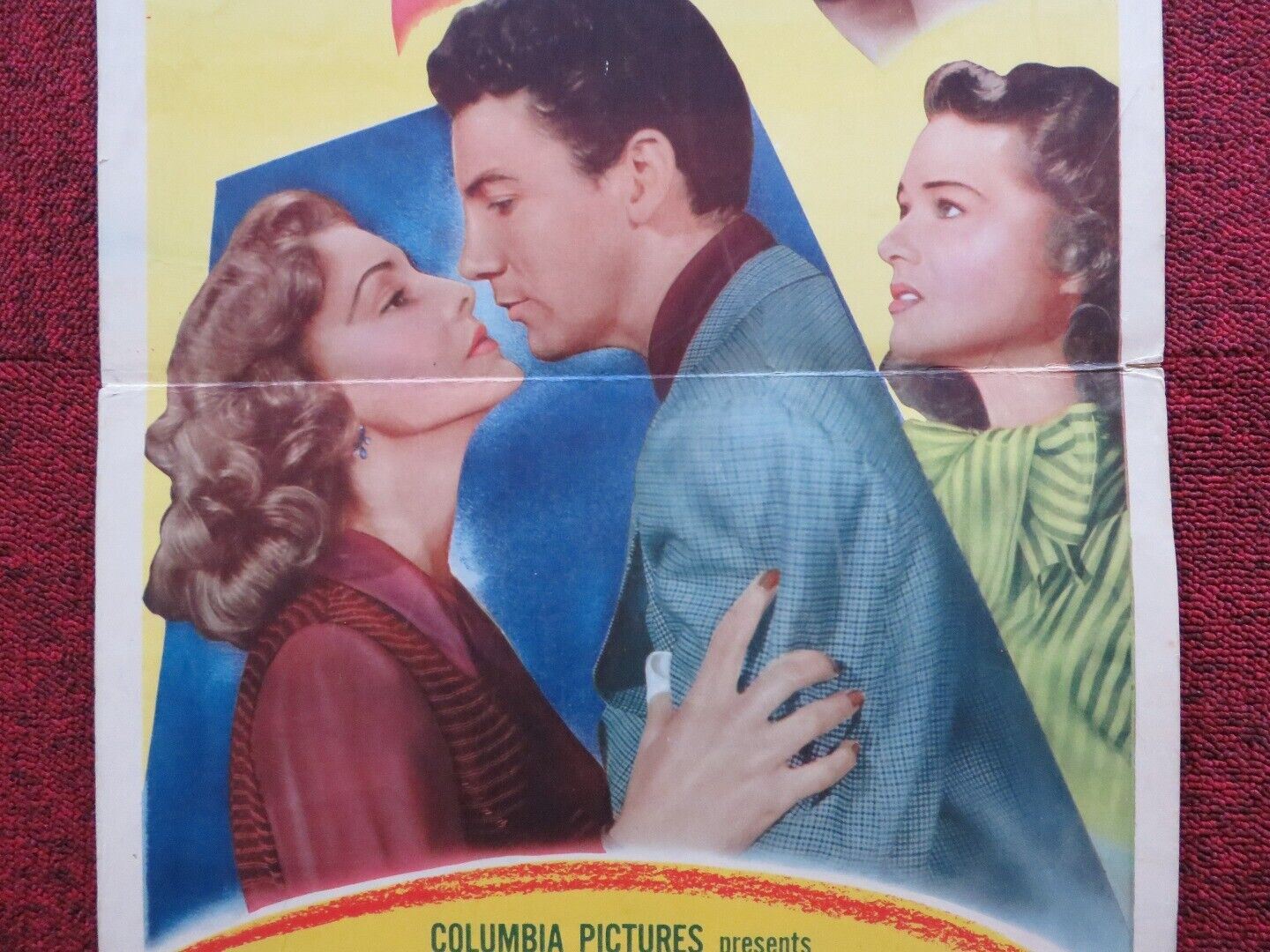 LEATHER GLOVES FOLDED US INSERT (14"x 36") POSTER CAMERON MITCHELL 1948 Movie posters