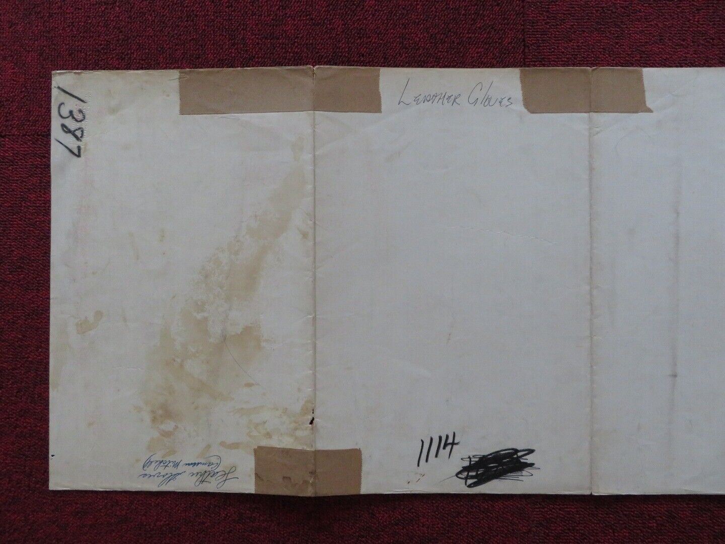 LEATHER GLOVES FOLDED US INSERT (14"x 36") POSTER CAMERON MITCHELL 1948 Movie posters