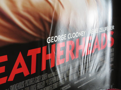 LEATHERHEADS UK QUAD (30"x 40") ROLLED POSTER GEORGE CLOONEY RENEE ZELWEGER 2008 Rendezvous Cinema Movie posters