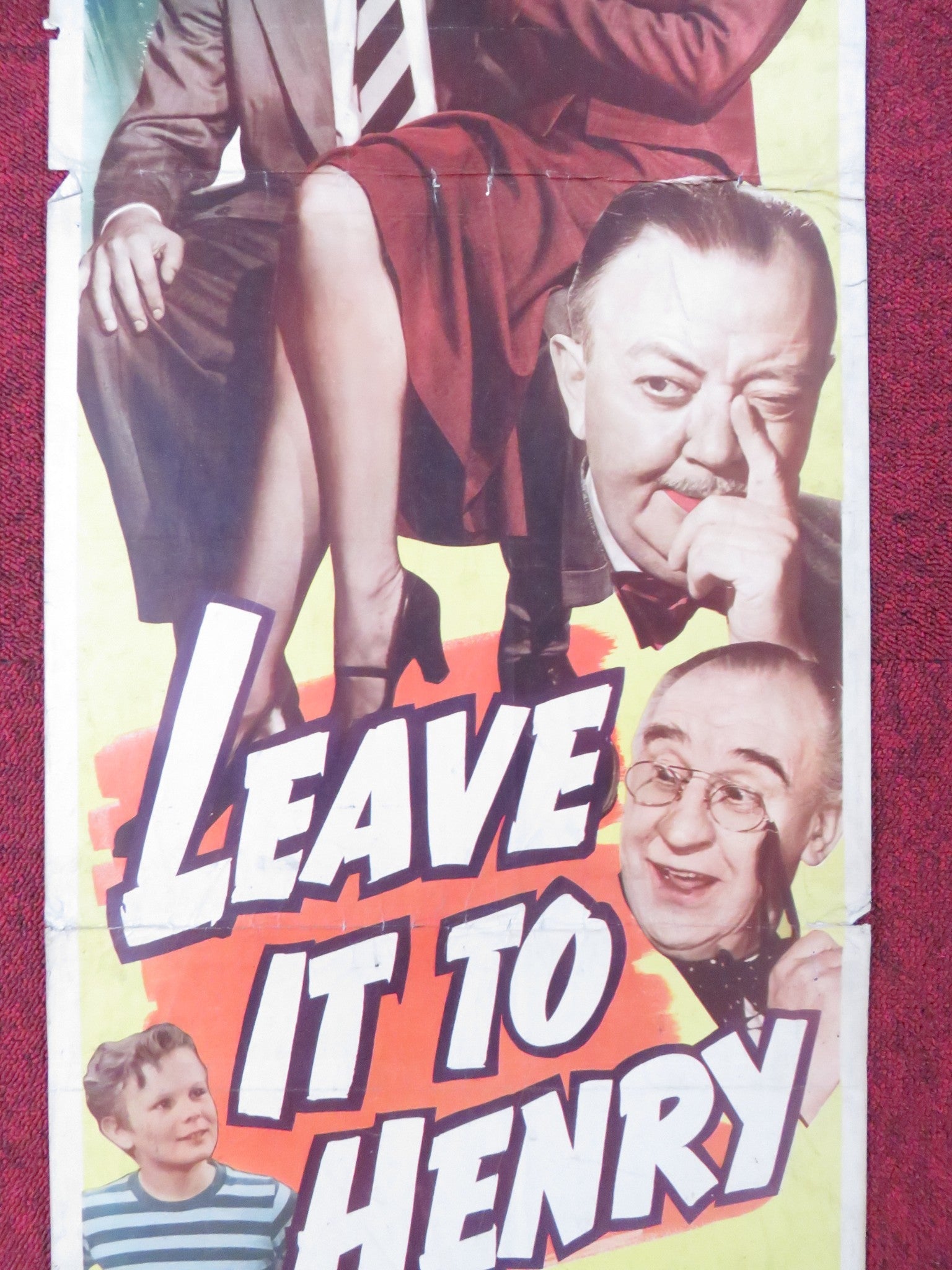 LEAVE IT TO HENRY US INSERT (14"x 36") POSTER RAYMOND WALBURN CATLETT 1949 Rendezvous Cinema Movie posters