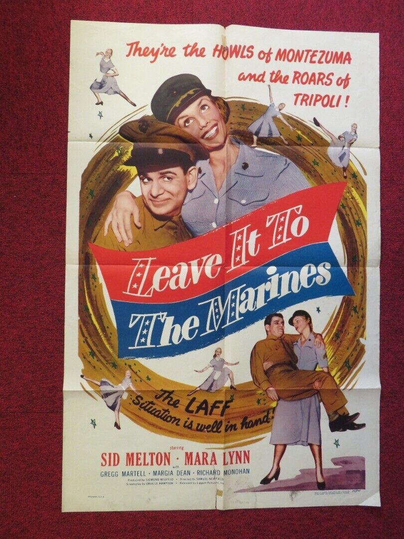 LEAVE IT TO THE MARINES FOLDED US ONE SHEET POSTER SID MELTON MARA LYNN 1951 Movie posters