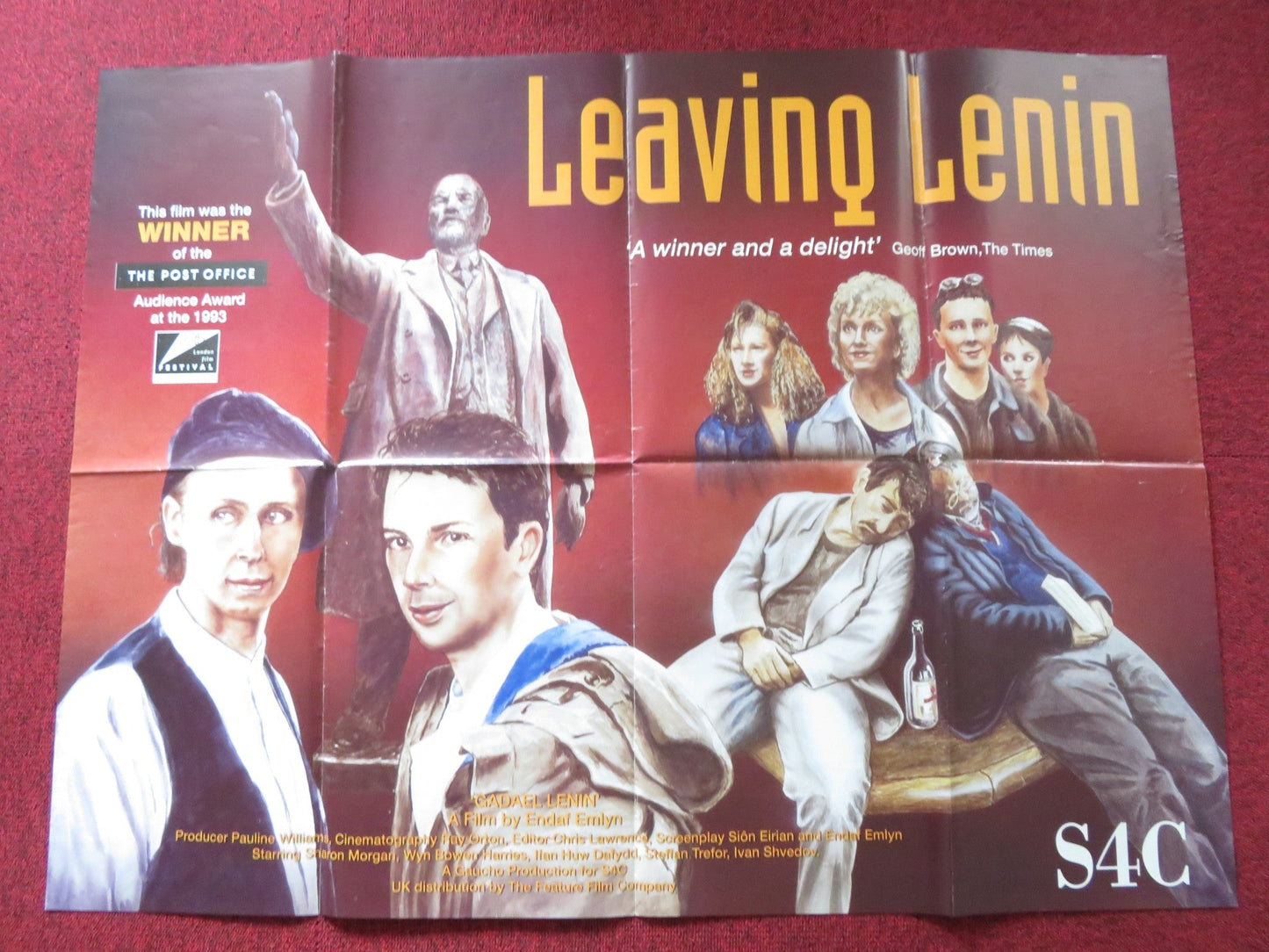 LEAVING LENIN UK QUAD POSTER FOLDED SHARON MORGAN WYN BOWEN HARRIES 1993 Rendezvous Cinema Movie posters