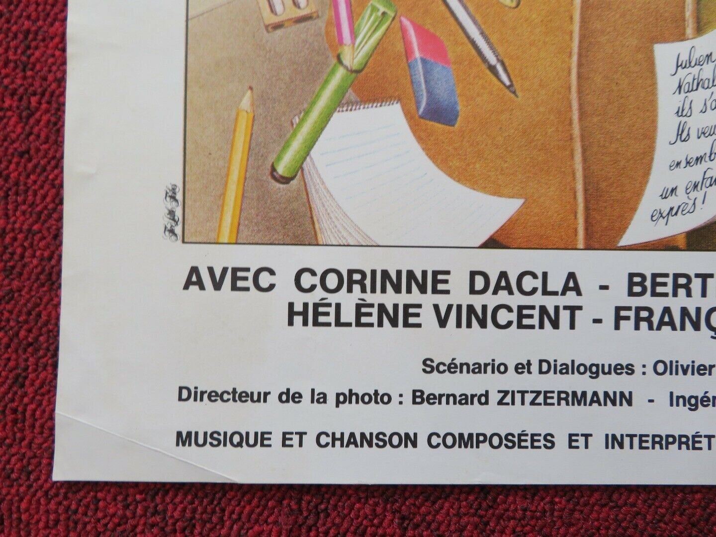 LECOLE EST FINIE FRENCH (16"x 21") POSTER CORINNE DACLA 1979 Movie posters