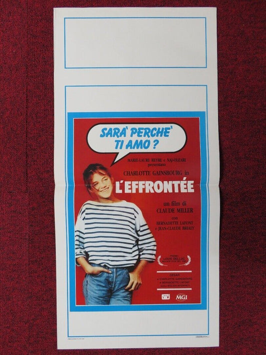 L'EFFRONTEE ITALIAN LOCANDINA (27.5"x13") POSTER CHARLOTTE GAINSBOURG 1986 - Rendezvous Cinema
