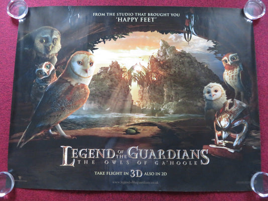 LEGEND OF THE GUARDIANS: THE OWLS OF GA'HOOLE UK QUAD ROLLED POSTER 2010 Rendezvous Cinema Movie posters