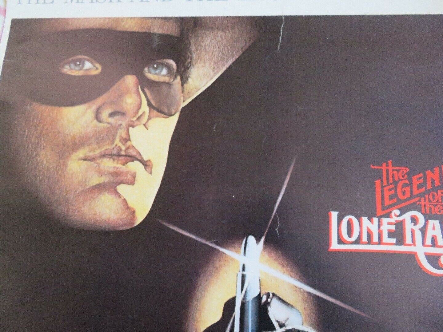 LEGEND OF THE LONE RANGER US ROLLED VHS POSTER ON CARD KLINTON SPILSBURY 1981 Movie posters