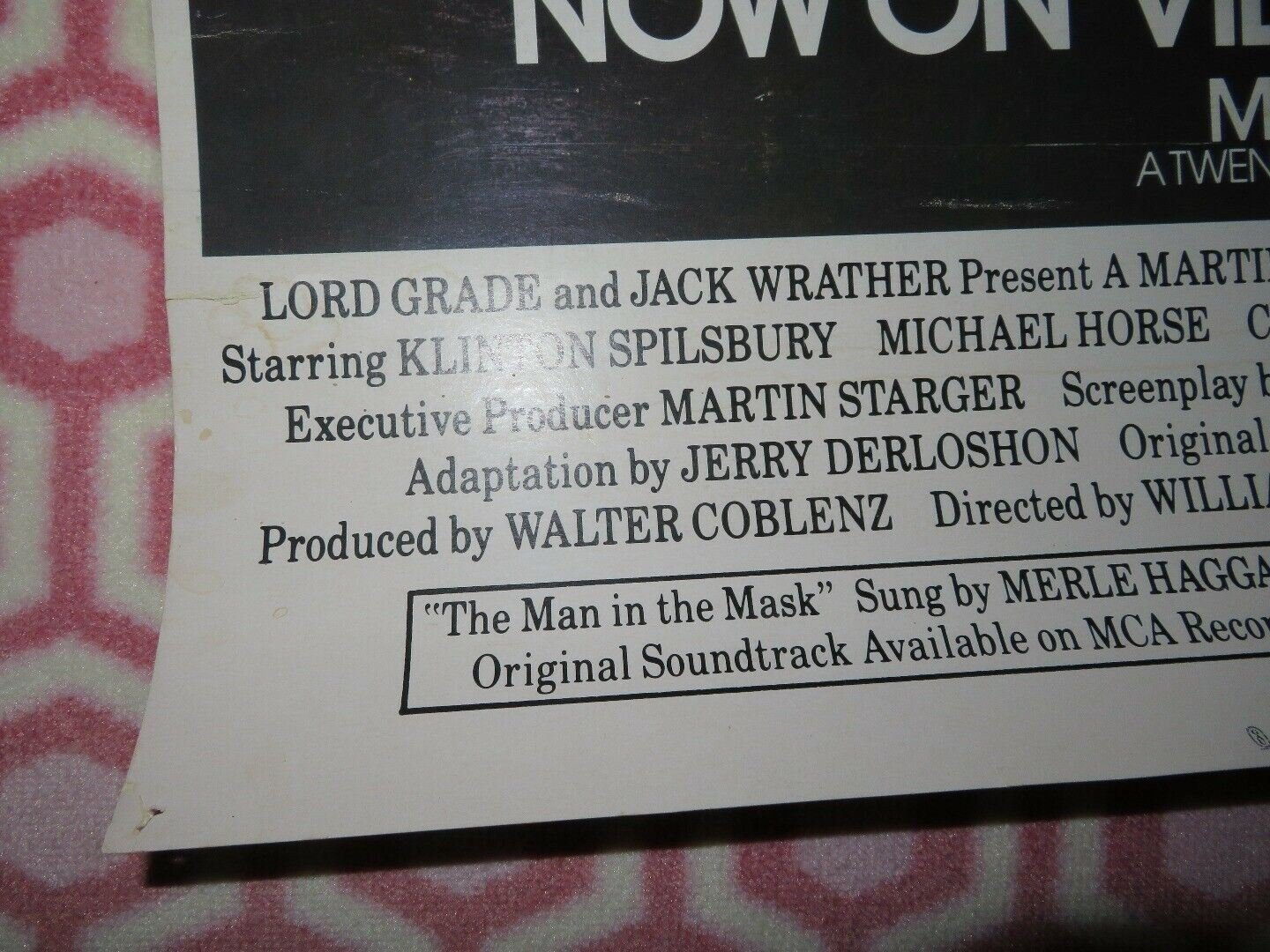 LEGEND OF THE LONE RANGER US ROLLED VHS POSTER ON CARD KLINTON SPILSBURY 1981 Movie posters