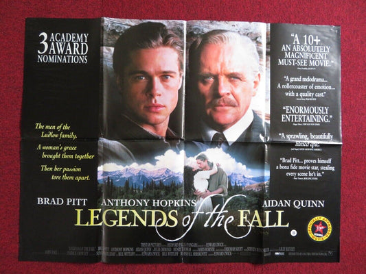 LEGENDS OF THE FALL UK QUAD POSTER BRAD PITT ANTHONY PERKINS 1994 Movie posters