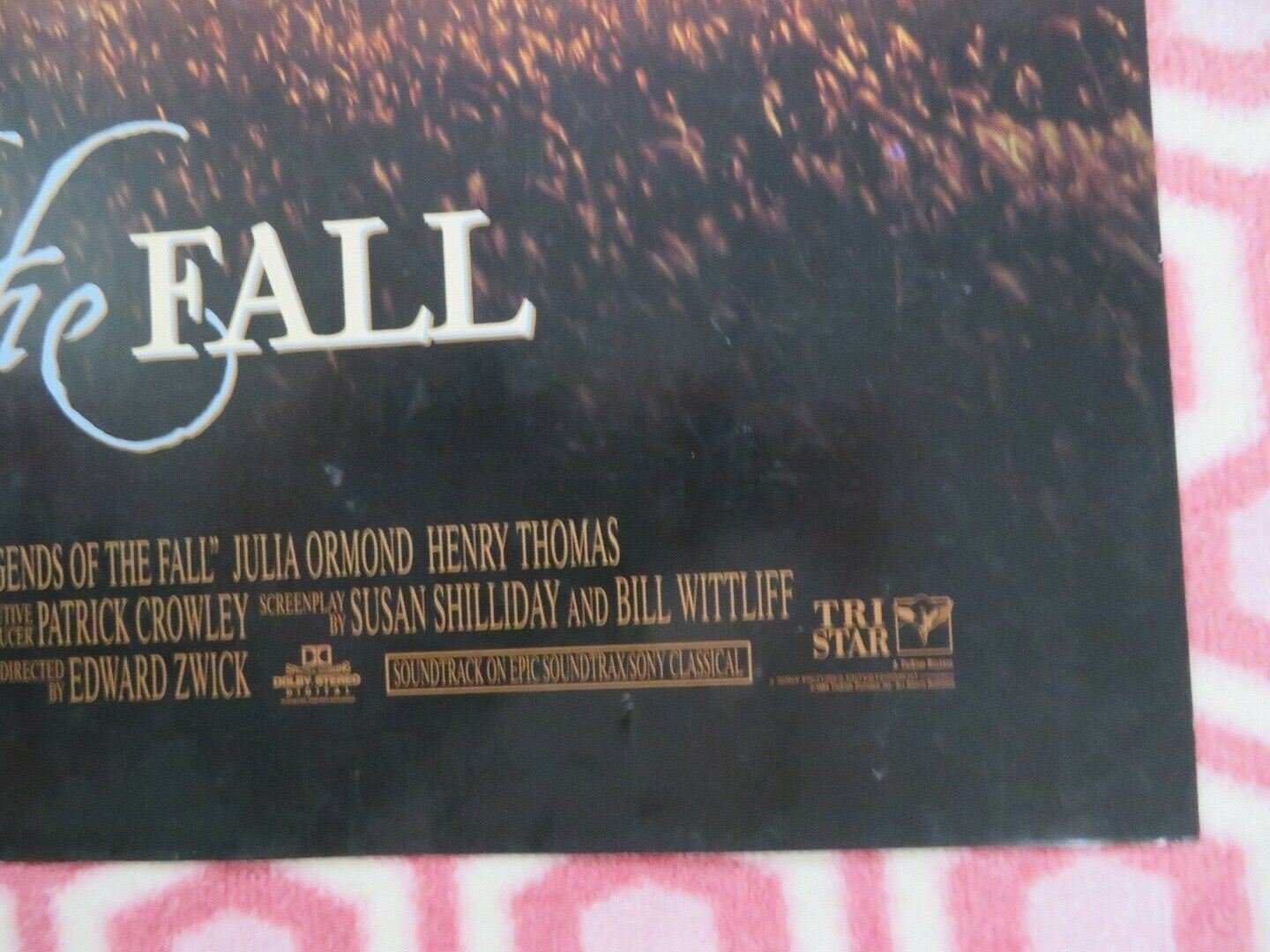 LEGENDS OF THE FALL US ONE SHEET POSTER BRAD PITT ANTHONY HOPKINS - Rendezvous Cinema