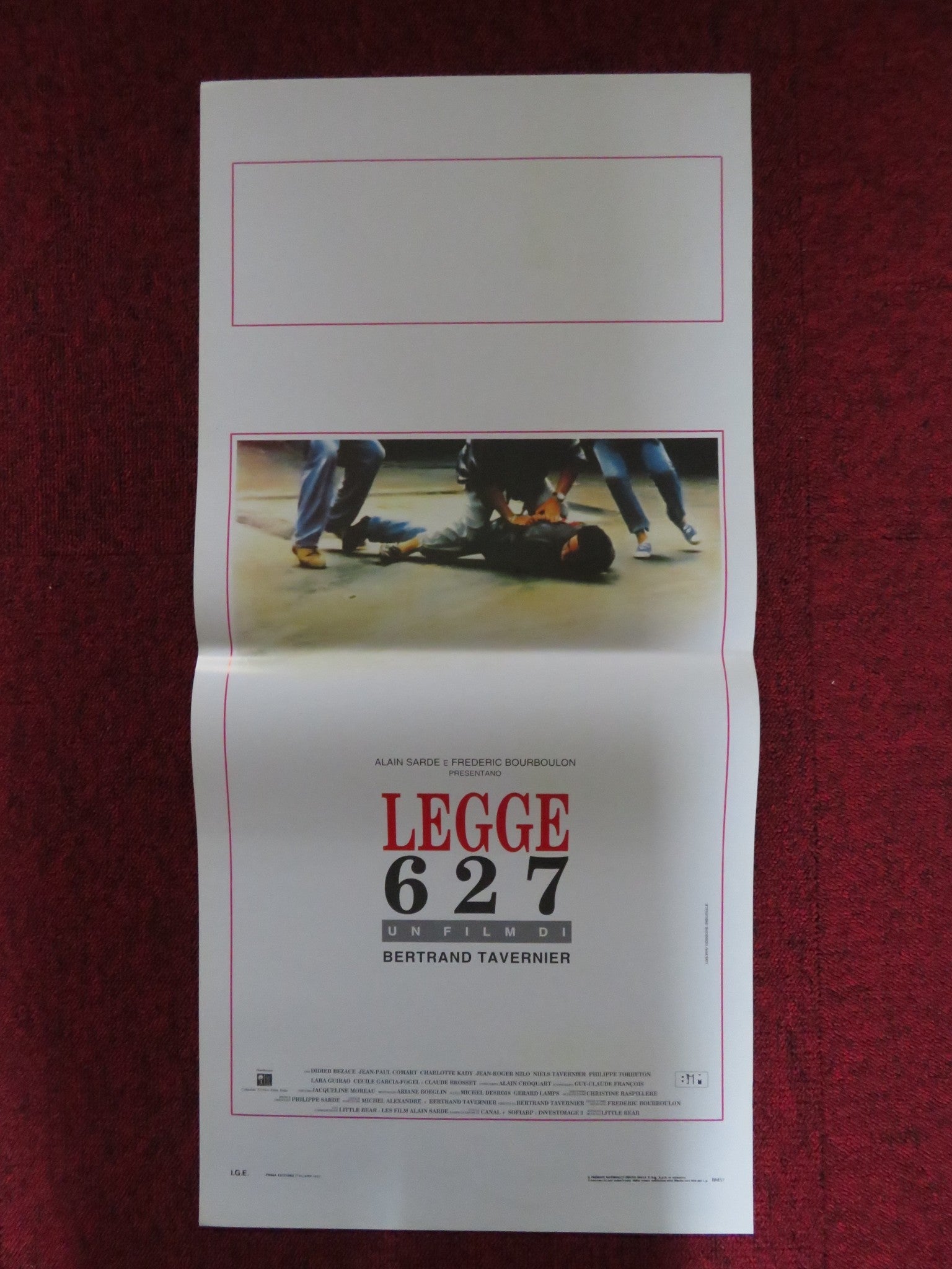 LEGGE 627 ITALIAN LOCANDINA POSTER DIDIER BEZACE JEAN - PAUL COMART 1992 Rendezvous Cinema Movie posters