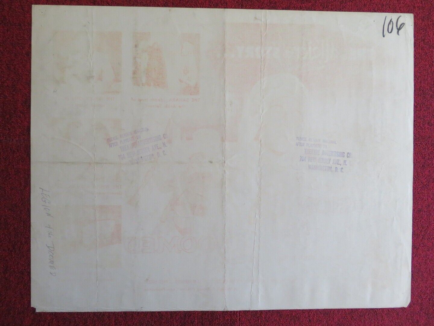 LEGION OF THE DOOMED US HALF SHEET (22"x 28") POSTER BILL WILLIAMS 1958 - Rendezvous Cinema