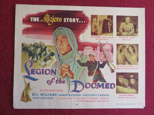 LEGION OF THE DOOMED US HALF SHEET (22"x 28") POSTER BILL WILLIAMS 1958 - Rendezvous Cinema