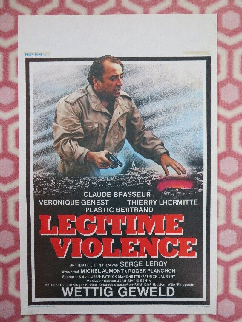 LEGITIME VIOLENCE BELGIUM (21"x14") POSTER CLAUDE BRASSEUR VERONIQUE GENEST 1982 Movie posters