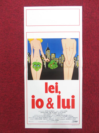 LEI, IO & LUI ITALIAN LOCANDINA POSTER GRIFFIN DUNNE ELLEN GREENE 1988 Rendezvous Cinema Movie posters